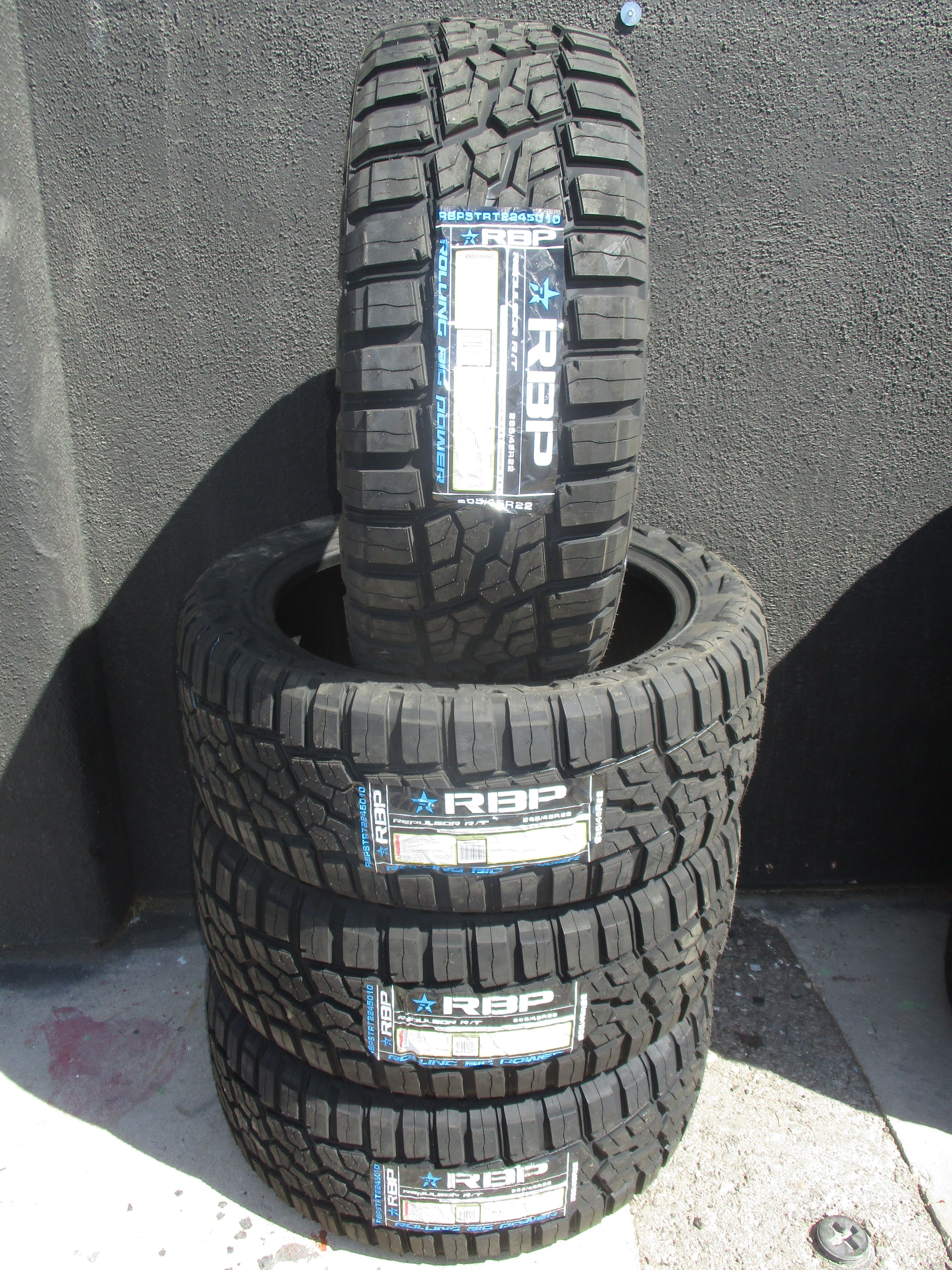 285/45/22 New RBP Repulsor Rugged Terrain Tires