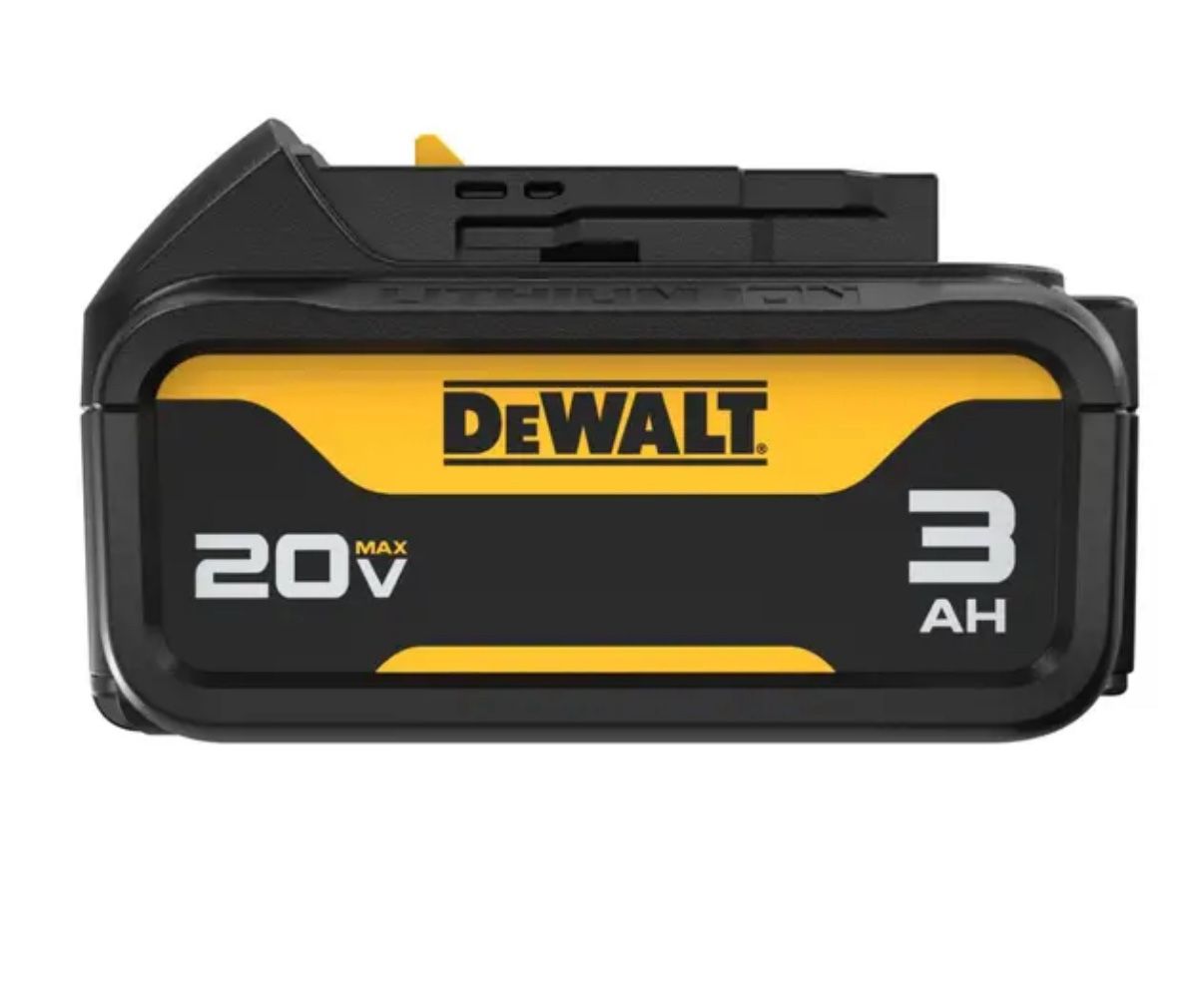 DEWALT brand page 20V MAX* 3Ah Battery