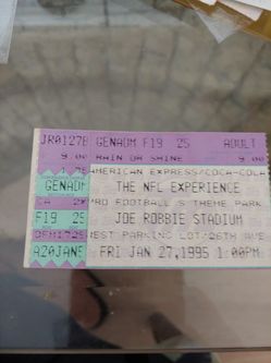 1995 NFL Experience ticket stub