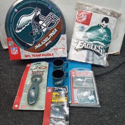 NFL Philadelphia eagles 500 piece puzzle eagles official team poncho eagles talking bottle opener double eagles magnets eagles measuring keychain tape