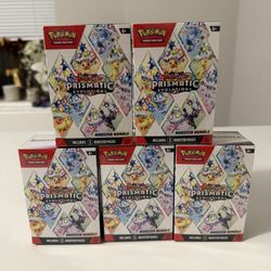 Pokemon Prismatic Booster Bundle Lot Of 5