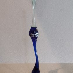 Vintage 25-inch Stretched Glass Coca-Cola Coke Bottle Long Neck Art 16 Oz