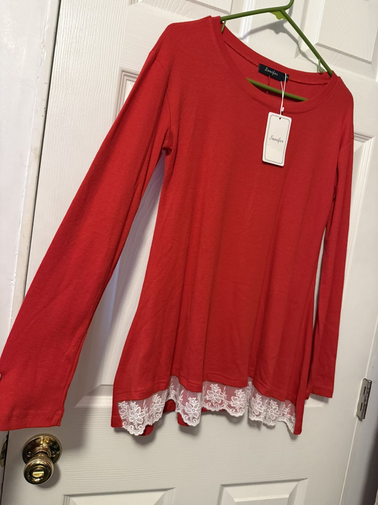 Womens Tops Long Sleeve Tunics Round Neck Blouses Shirts for Leggings