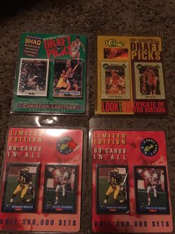 1992 basketball and football rookie sets. Unopened