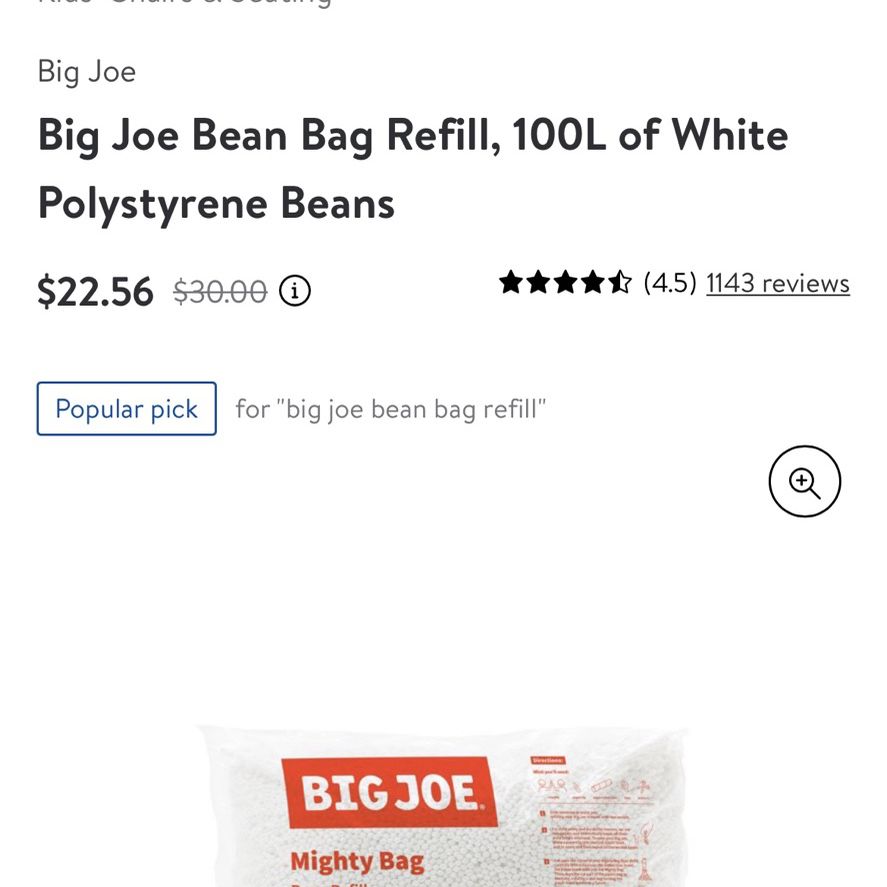 Big joe bean Bag Fill - 100L - New for Sale in Joliet, IL - OfferUp