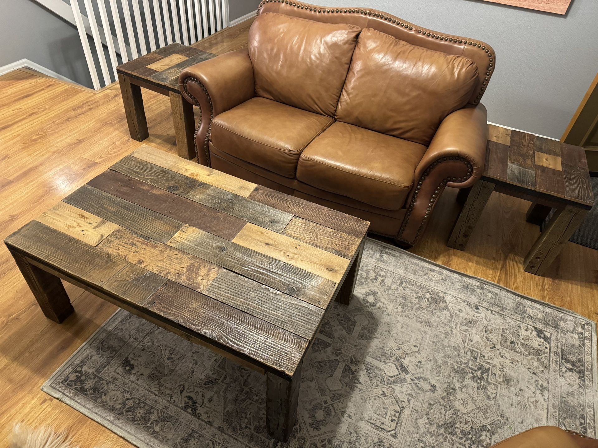 Rustic Reclaimed Wood Coffee and End Tables