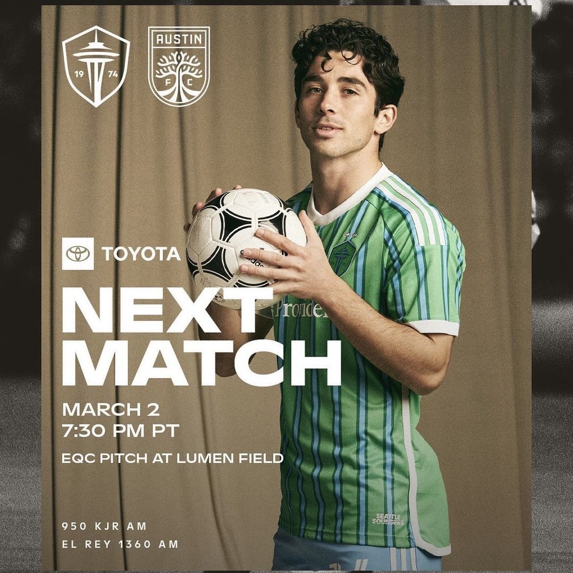 1 Sounders Ticket - Home Opener vs Austin FC 3/2/24