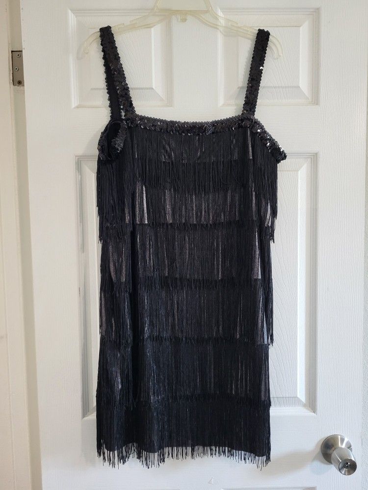 Black Flapper 1920s Dress