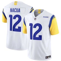 Puka Nacua Los Angeles Rams White Jersey size XL