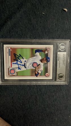 ED HOWARD 'CHICAGO CUBS' 1ST ROUND PICK SIGNED 2020 1ST BOWMAN BASEBALL CARD
