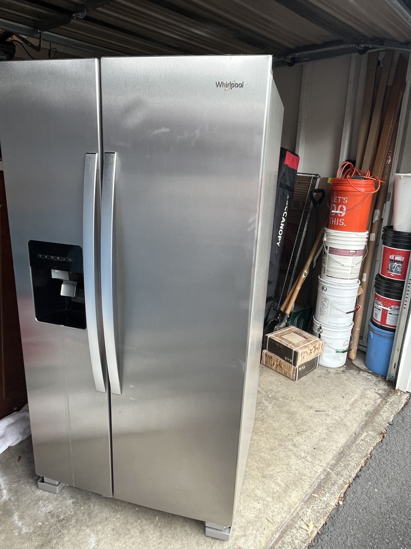 Whirlpool stainless fridge