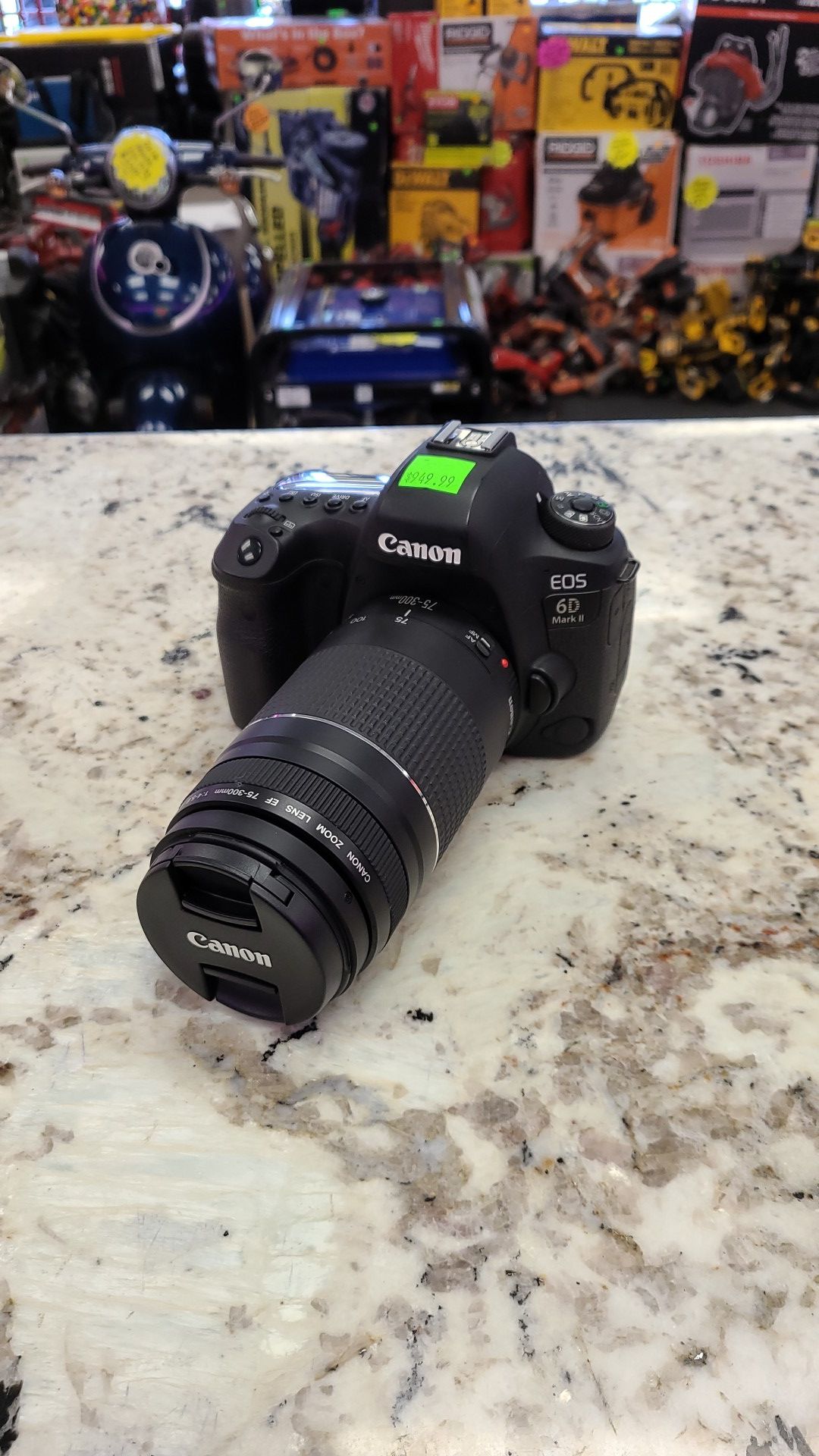 Canon EOS 6D Mark ii (Gen 2) with 75-300mm lens