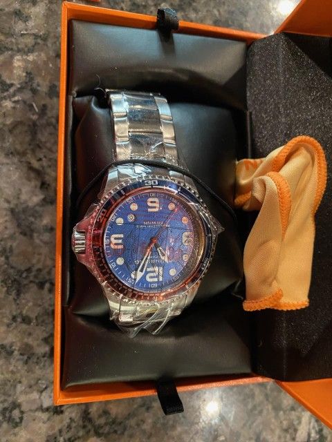 Stuhrling Men's 39533U16 Aquadiver Regatta Swiss Quartz Stainless Steel Dive watch