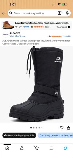Aledeader Outdoor boots size 10 men