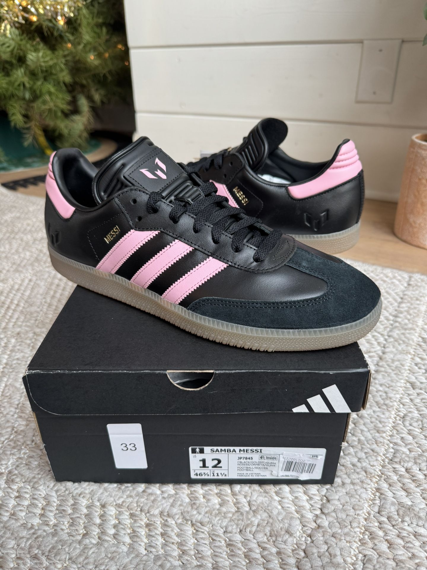 Adidas Samba Messi Black Pink Gum – Men’s Size 12 – New in Box