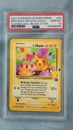 Pokemon Birthday Pikachu PSA 10