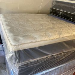 California King Size Mattress 14 Inch Thick With Pillow Top Of Gran Comfort And Box Springs New From Factory Available All Sizes Same Day Delivery
