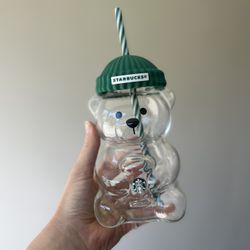 Starbucks Glass Bear Tumbler Cup - Limited Edition!