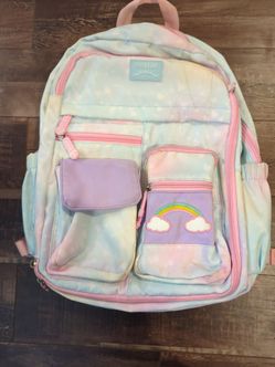 Pikbear rainbow backpack, many compartments