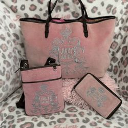 Juicy Couture Vintage Tote Wallet And Crossbody Bag 