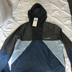 SPYDER Size L Men's BELFORD Performance Windbreaker Anorak Jacket Insignia Blue