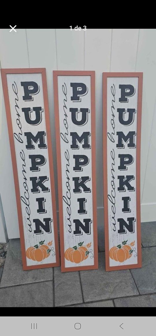 Fa3 Vertical third welcome for the porch themed autumn and pumpkin