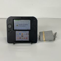 Nintendo 2DS Handheld Video Game Console W/Charger - Blue & Black