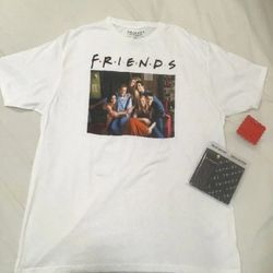 Friends TV Series Cast T-Shirt & Multi-Functional Neck Gaiter New Conidtion