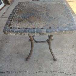 Wrought Iron and Slate Table