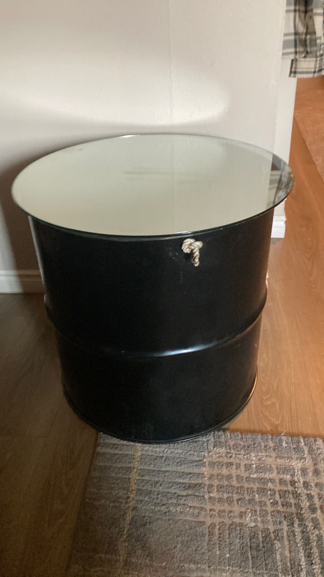Infinity mirror side table