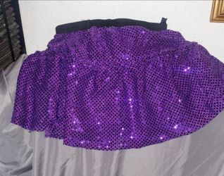 purple sequenced running skirt