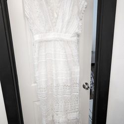 Fashion Nova White Lace Dress Size XL NWOT