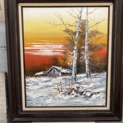 Vintage, Beautiful Scenery Oil Painting Signed By The Artist
