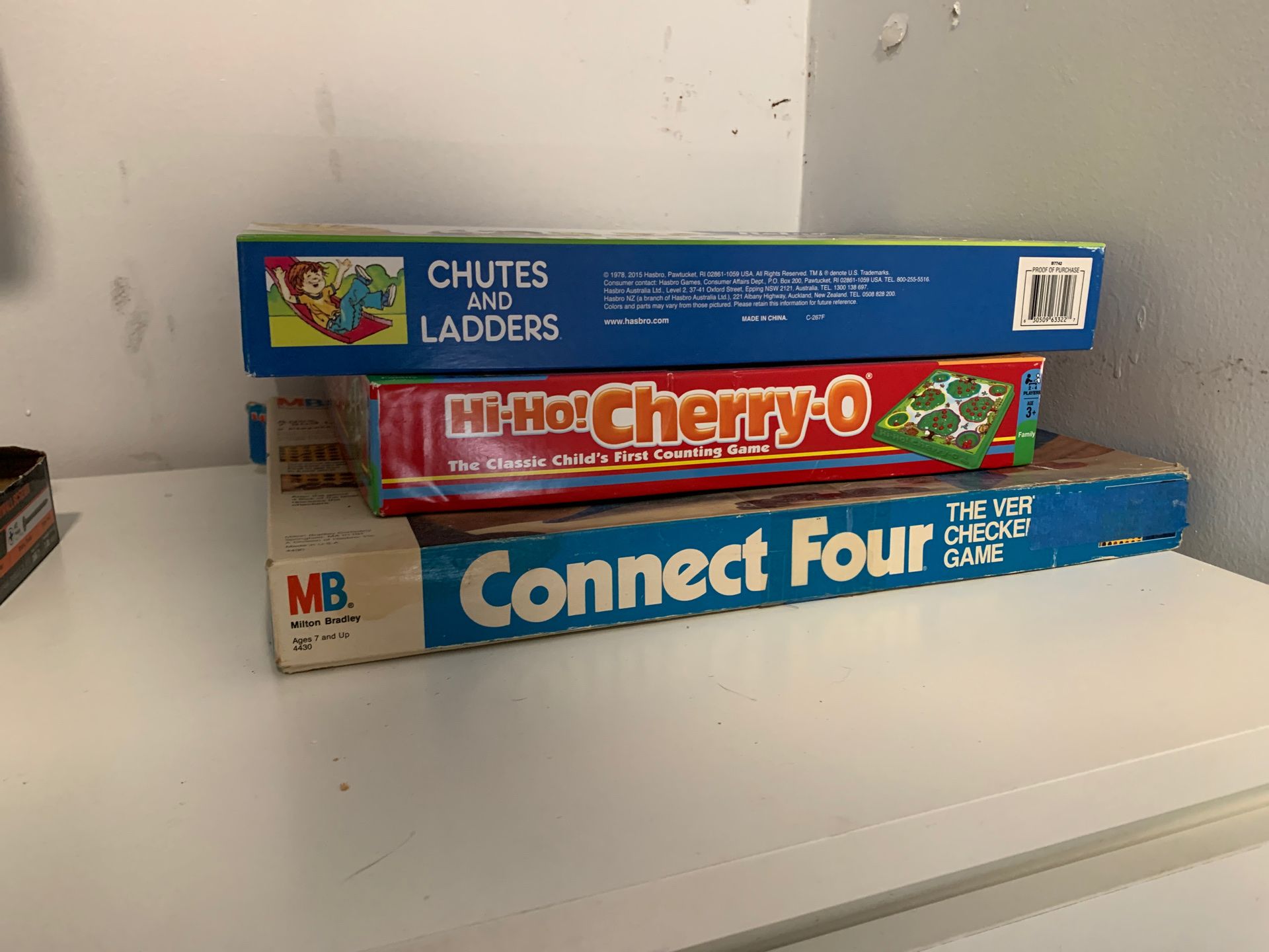 Board games - Chutes and Ladders + Hi Hi Cherry O + Connect Four 4