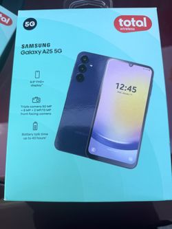 NEW Total Wireless Samsung Galaxy A25 5G 128GB Black Prepaid Smartphone Sealed