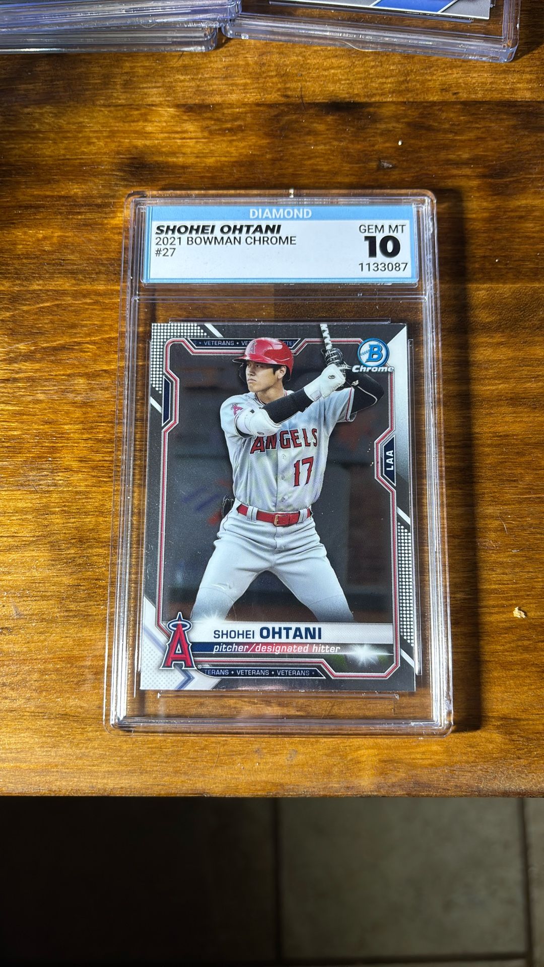 Bowman Chrome Shohei Ohtani Gem 10 Slab 