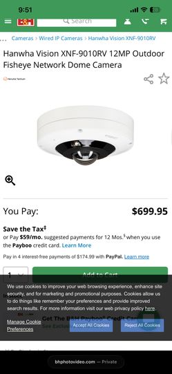 Hanwha fisheye camera