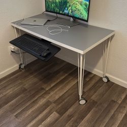 Premium Computer Desk with Keyboard Tray.