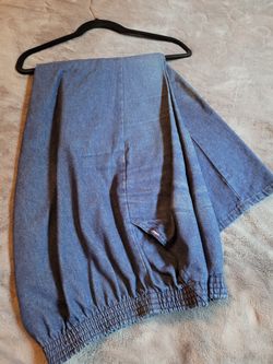 Women's Chic Blue Jeans with Elastic Waist &Pockets.