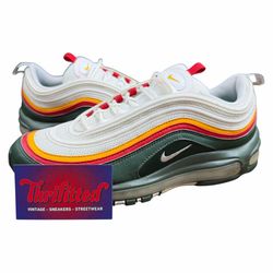 Nike Air Max 97 SE White Evergreen Ratatouille Size 9 CK0224-100 Men’s Shoes OG Rare
