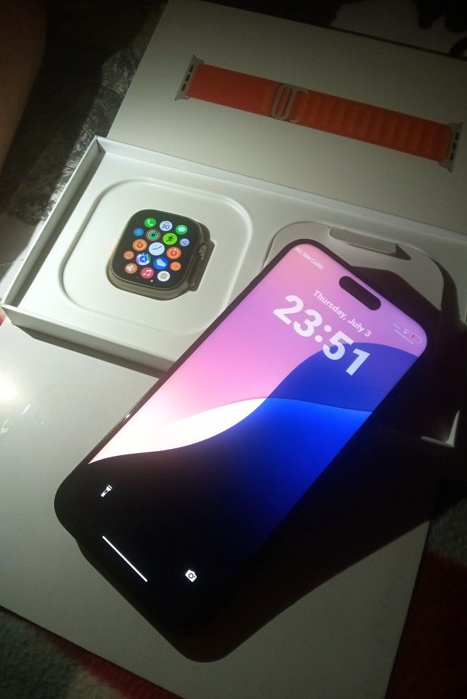 BRAND NEW IPHONE 16 PRO MAX ONE TERABYTE and APPLE WATCH ULTRA 2 TITANIUM