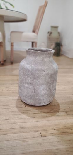 Sagebrook Home 16" Rustic Gray Terracotta Milk Vase - NEW