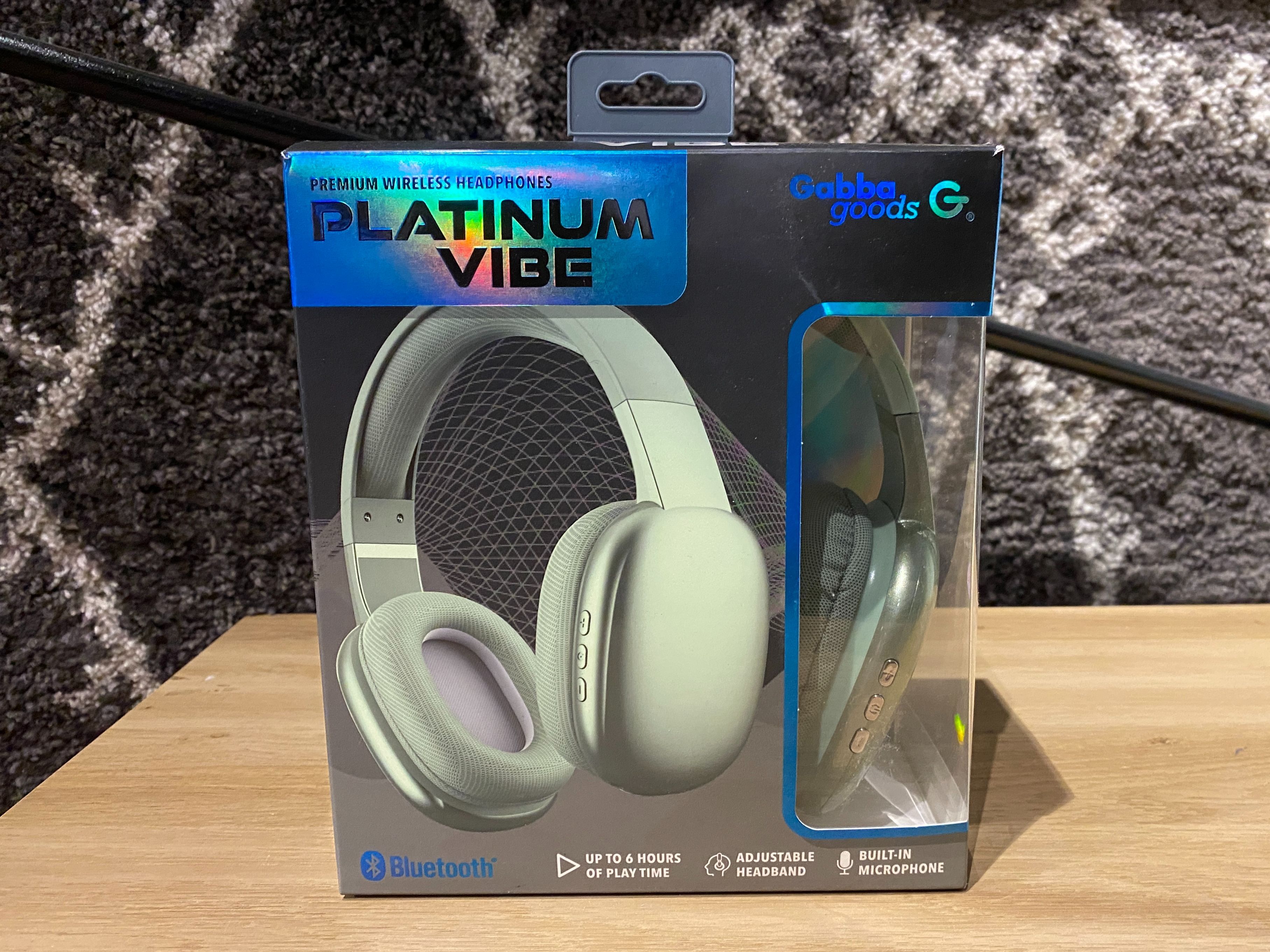 NEW! GABBA GOODS Platinum Vibes Wireless Headphones