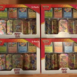 Pokemon Costco 151 5 Pack Mini Tins