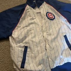 Cubs Pinstripe Jacket Vintage 1990s Mens large