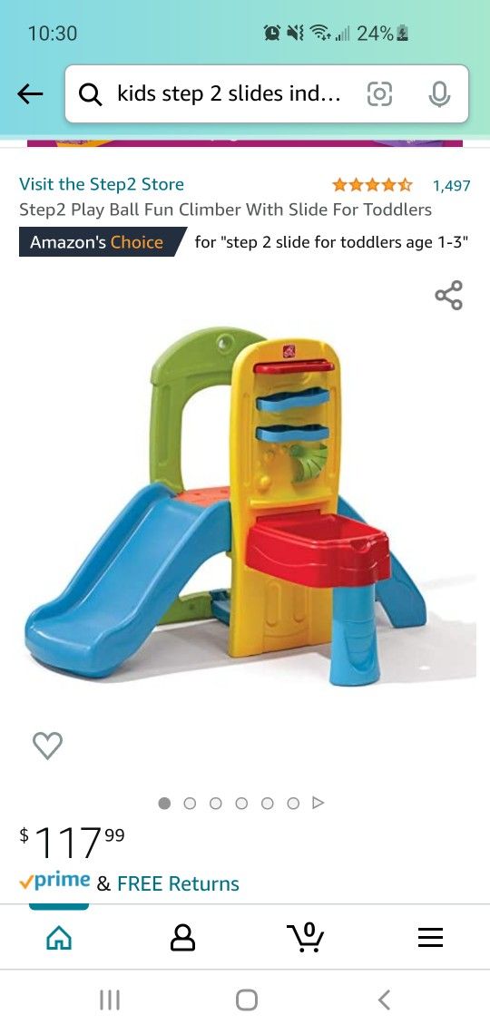 Step2 Play Ball Fun Climber With Slide For Toddlers


