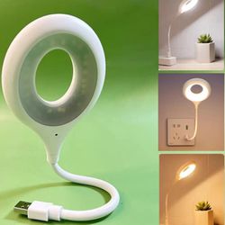 ZAMPAM USB Voice Control Night Light, Smart LED Reading Lamp with Flexible Goose Neck