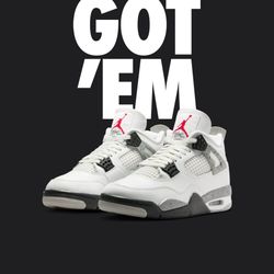 Jordan White Cement 4 New In Box 
