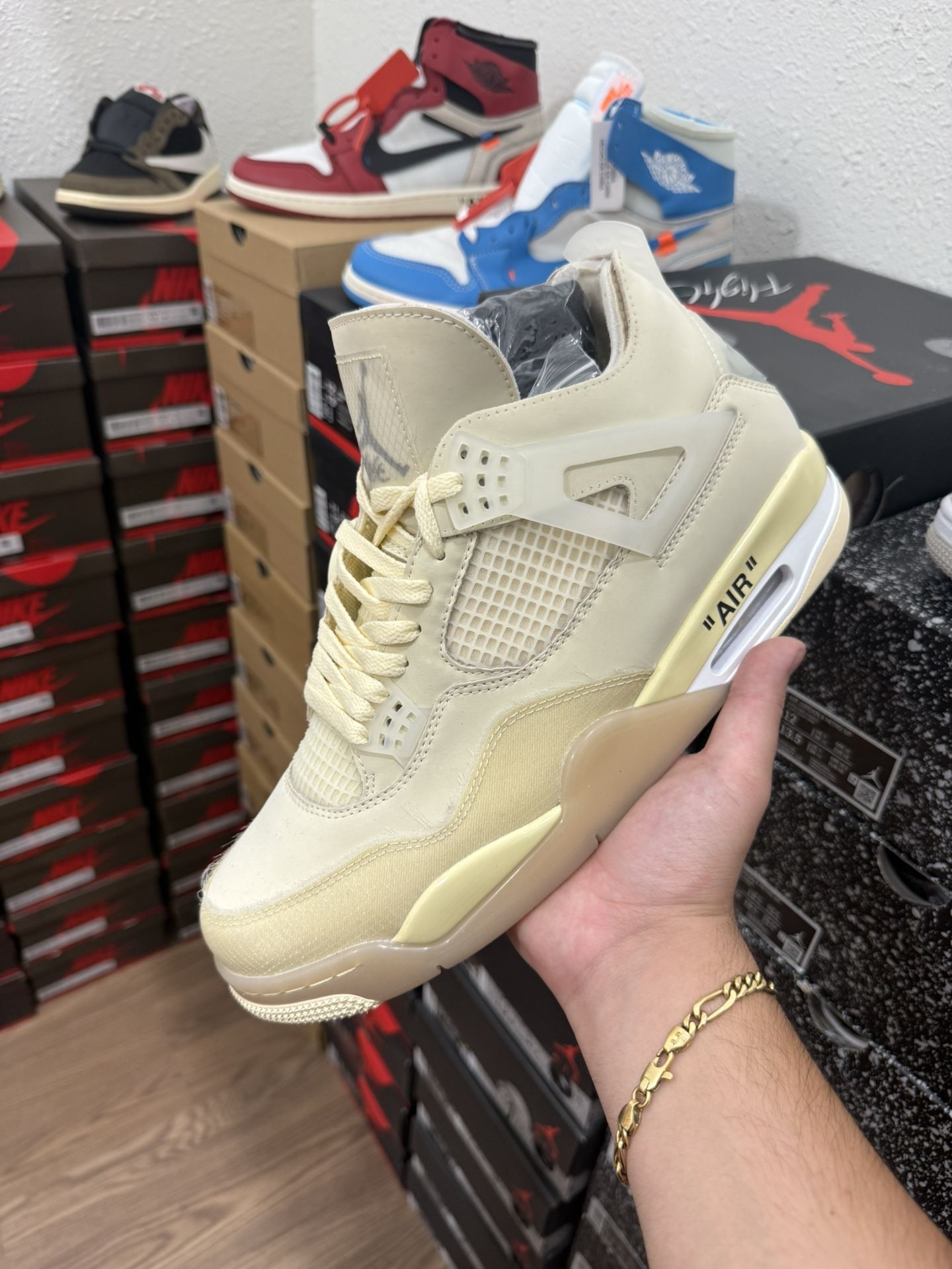 Aj4 Nike Air Jordan 4 Retro off white Size 7,7.5,8,8.5,9,9.5,10,10.5,11,12 