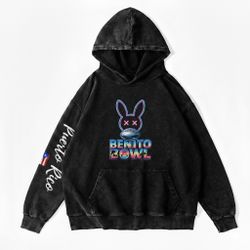 Benito Heavyweight Acid Wash Hoodie 